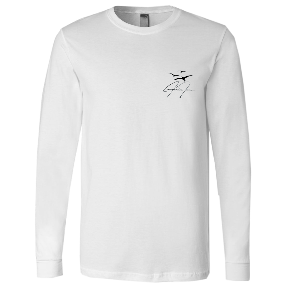 Long Sleeve White Logo Tee