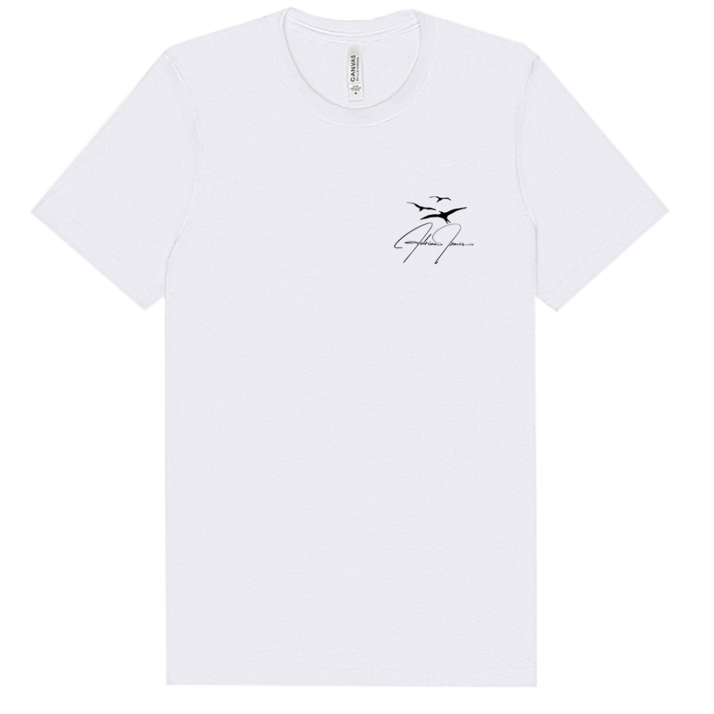 Short Sleeve White Logo Tee