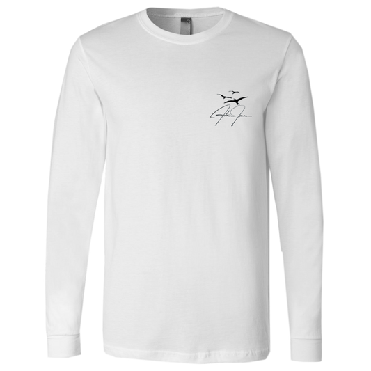 Long Sleeve White Logo Tee