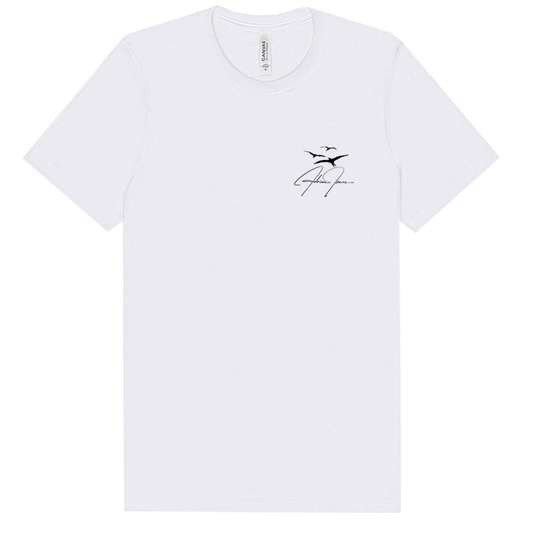 Short Sleeve White Logo Tee